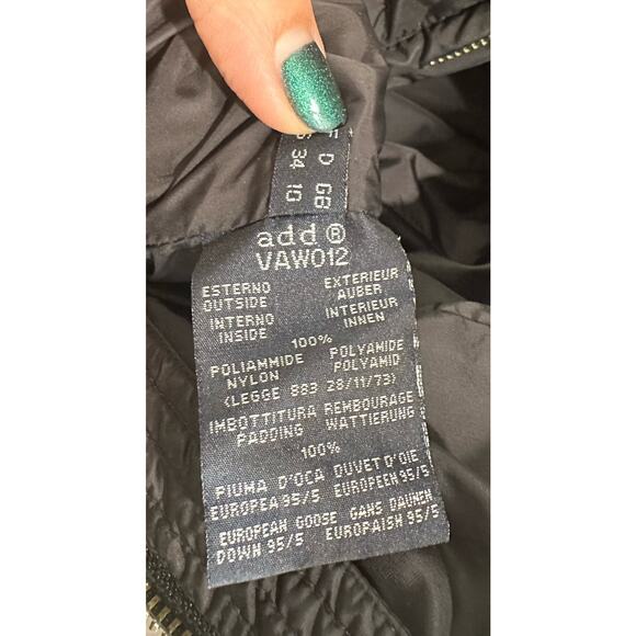 ADD Women's Icon 10 Coat Down Quilted Thigh Length Black Size 2 US 40 IT - Picture 9 of 11